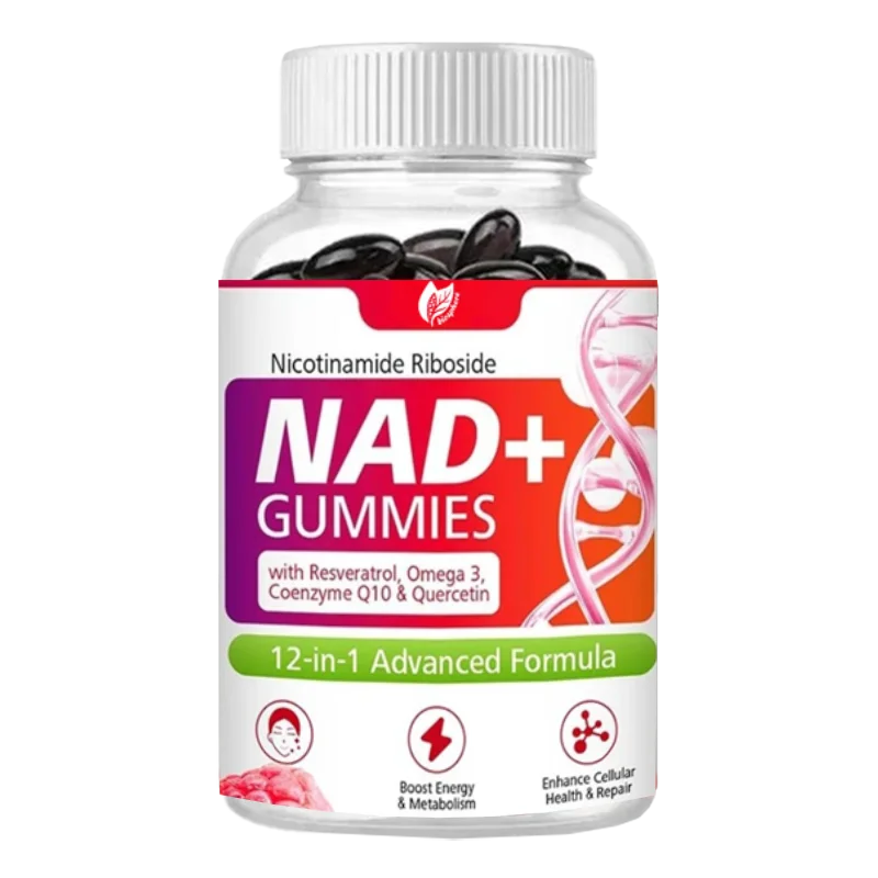 

Добавка NAD + 12 в 1, содержащая никотинамид, никлеосид, реавертрол, предотвращающая старение, вкус малины, 60 капсул