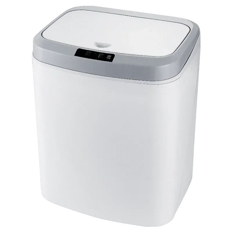 Smart Trash Can Touch Sensor Automatic Trash Bin Can Plastic Kitchen Cans Living Room With LED Light Large Capacity Household