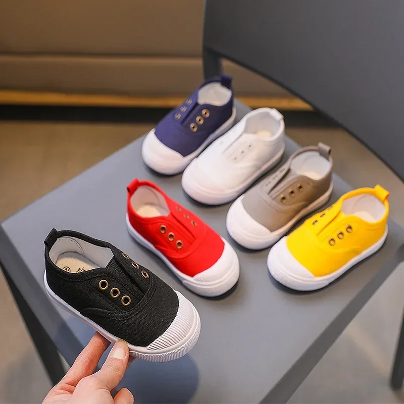 New Spring Autumn Kids Shoes for Boys Girls Canvas Shoes Fashion Children Casual Canvas Sneakers Soft Boys Girls Sneakers 21-35