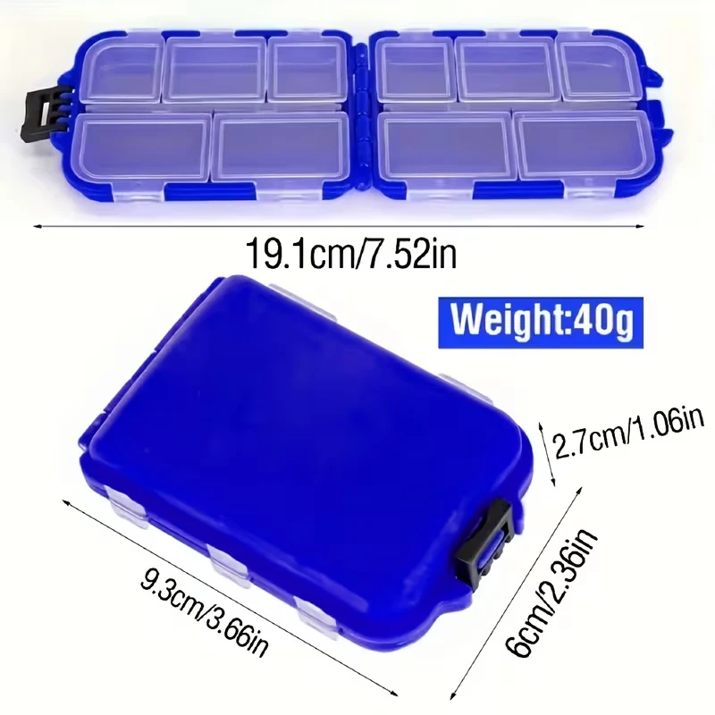 Mini Double-Sided Fishing Tackle Box—a Multifunctional, Portable, and Compartmentalized Case for Storing Lures, Hooks, Accessori