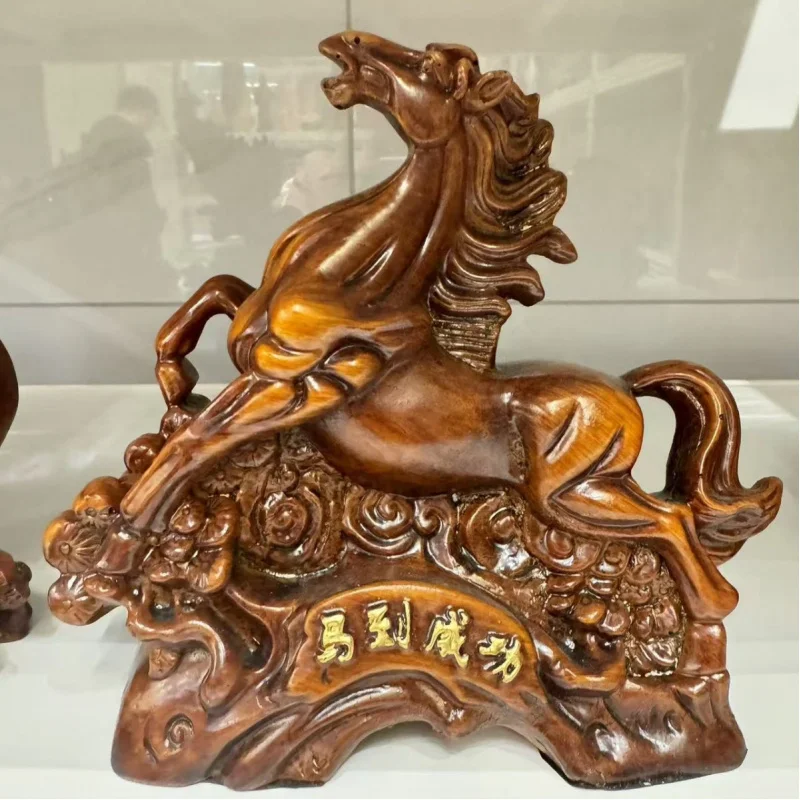 

Immediate Success Resin Ornament Wealth Feng Shui Craft Zodiac Horse Home Living Room Office Boss Decoration