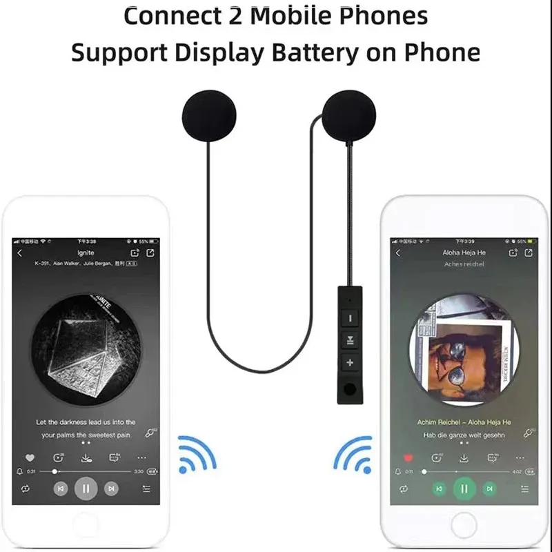 Bluetooth-гарнитура для мотоциклетного шлема, беспроводные наушники с микрофоном, ENC, шумоподавление, громкая связь, говорящая вождение