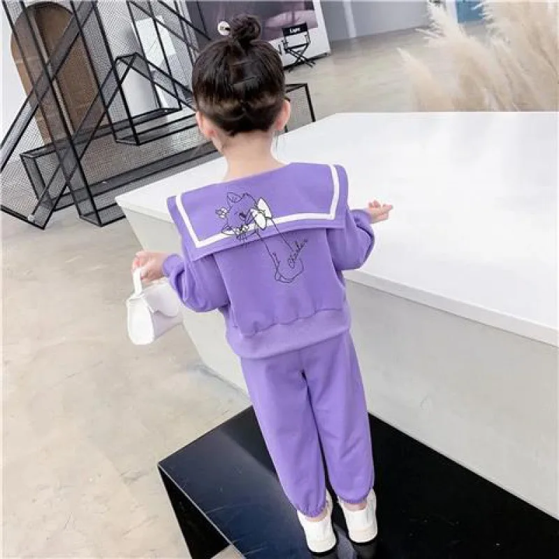 

Baby Girl Spring and Autumn Outfit2026New stylish two-piece sweatshirt set for little girls, trendy children's streetwear