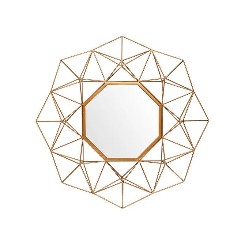 Creative decorative mirror background wall decorative pendant living room fashionable rust-proof wall-mounted mirror