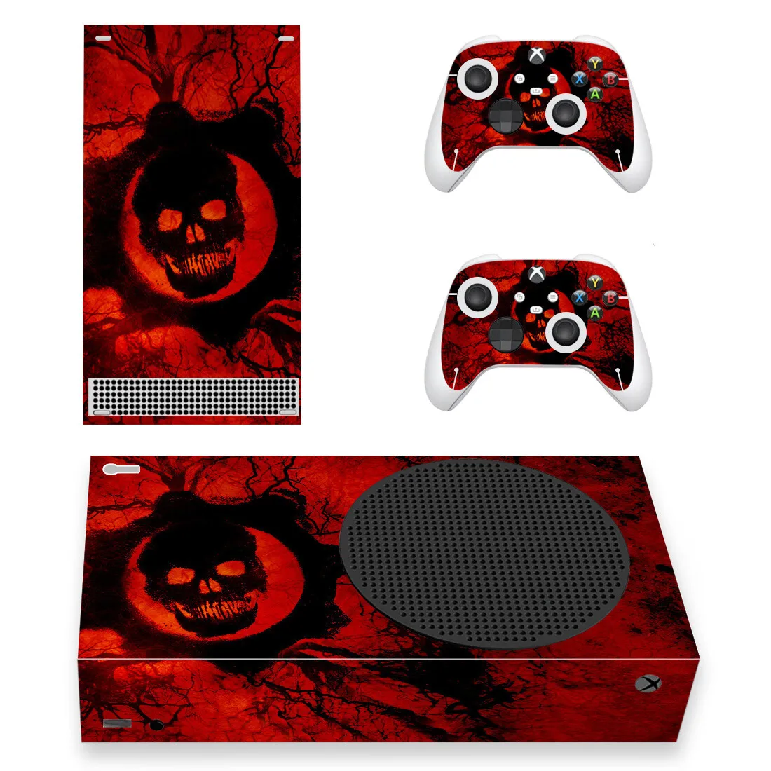 Skull Style Xbox Series S Skin Sticker for Console & 2 Controllers Decal Vinyl Protective Skins Design Style 1