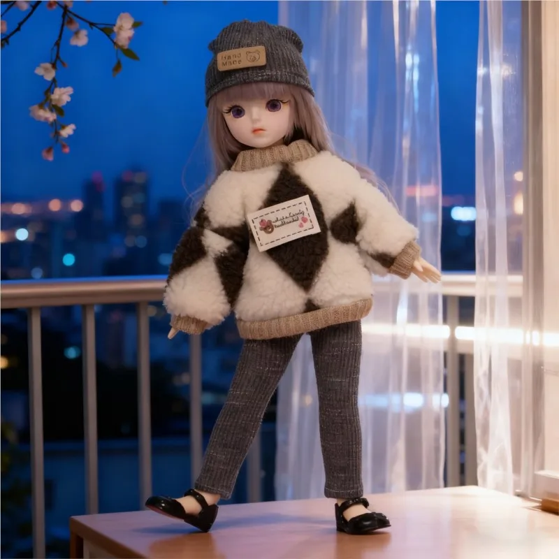 Poupée de maquillage BJD avec vêtements, 30cm, articulations à la mode, poupée mobile, yeux 3D, cheveux longs et bouclés, cadeau d'anniversaire pour fille, jouets pour enfants, 1/6