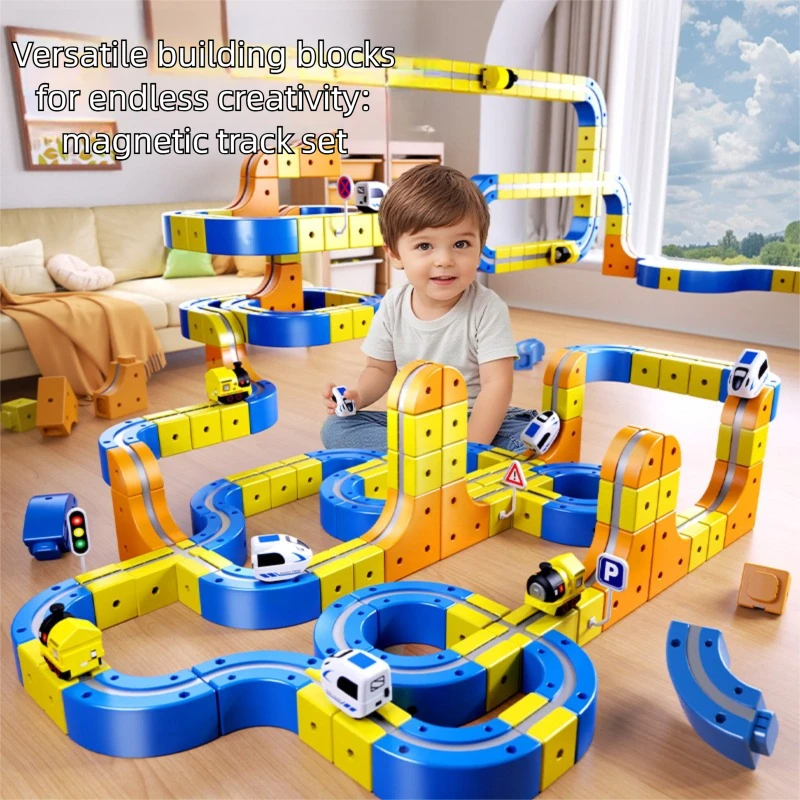 

Электрический магнитный левитационный поезд, трек, куб, магнит, строительные блоки, сборка, игрушки, железнодорожный поезд, автомобиль, игрушки для детей, подарок