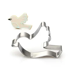 Stainless Steel Birds Mold Pigeons Shape Cake Mould Biscuit Molds Cookie Cutter Sugar Craft Pastry Chocolate Baking Tools