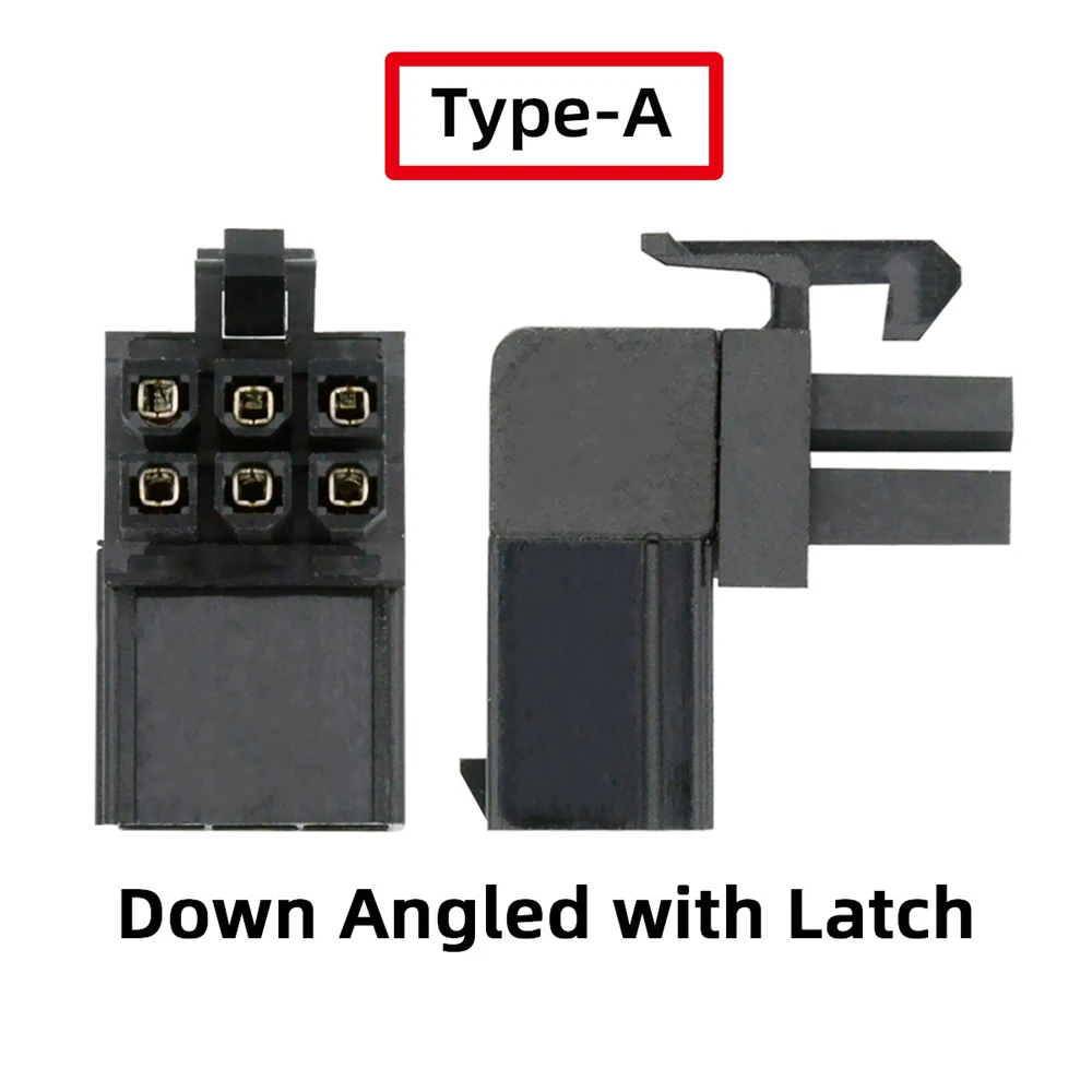 ChenYang ATX 6Pin 90 Degree Angled Power Connector Adapter for GPU Graphics Card 2PCS/Set