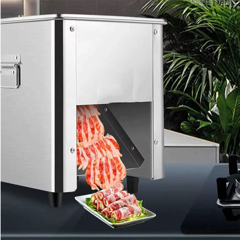 Factory Price Tabletop Electric Commercial Stainless Steel Meat   Vegetable Cutting Machine for Kitchen Use