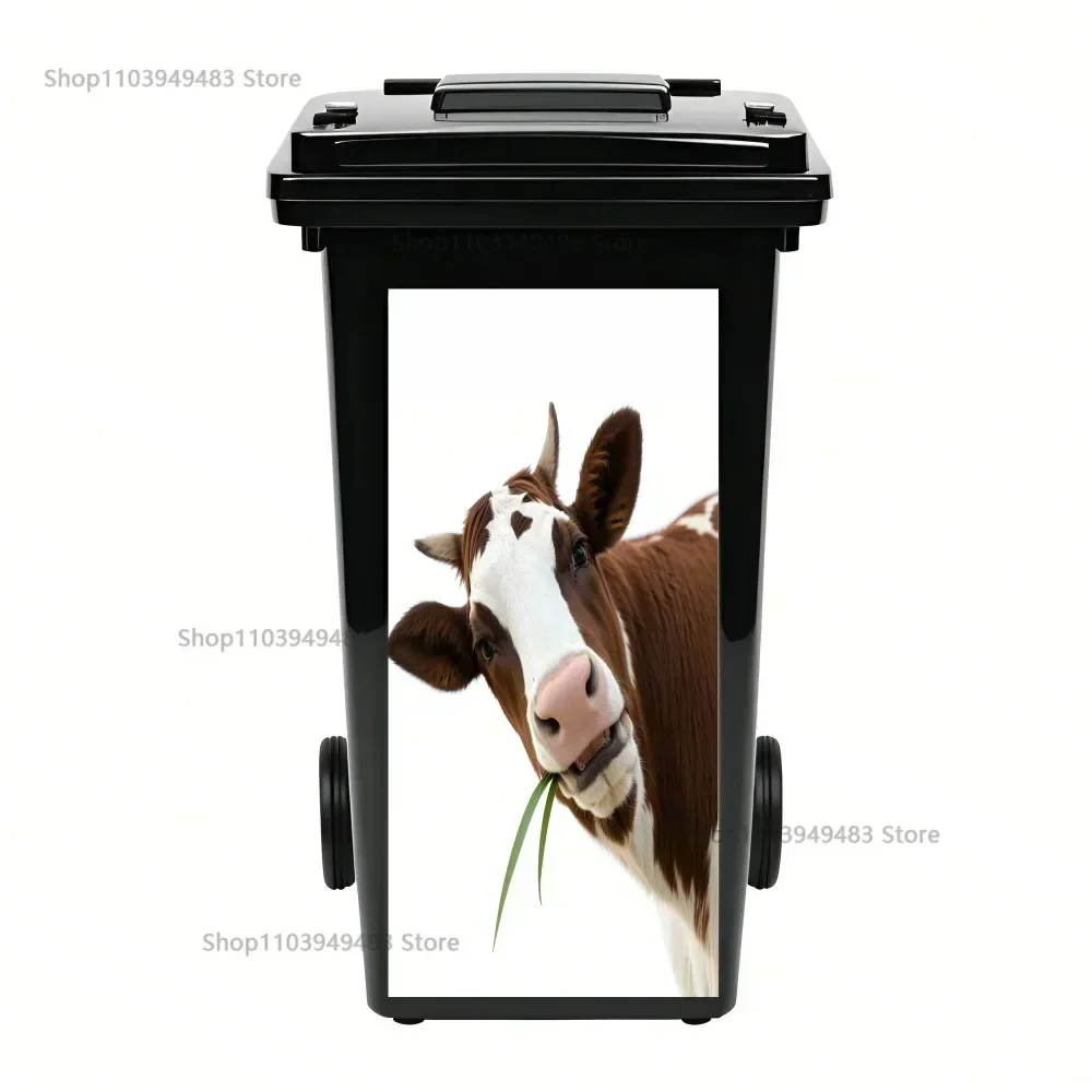 Funny Animal Garbage Bins Decoration Waterproof Litter Bins Pvc Recycling Stickers for Eco-friendly Trash Can Art Mural Decals