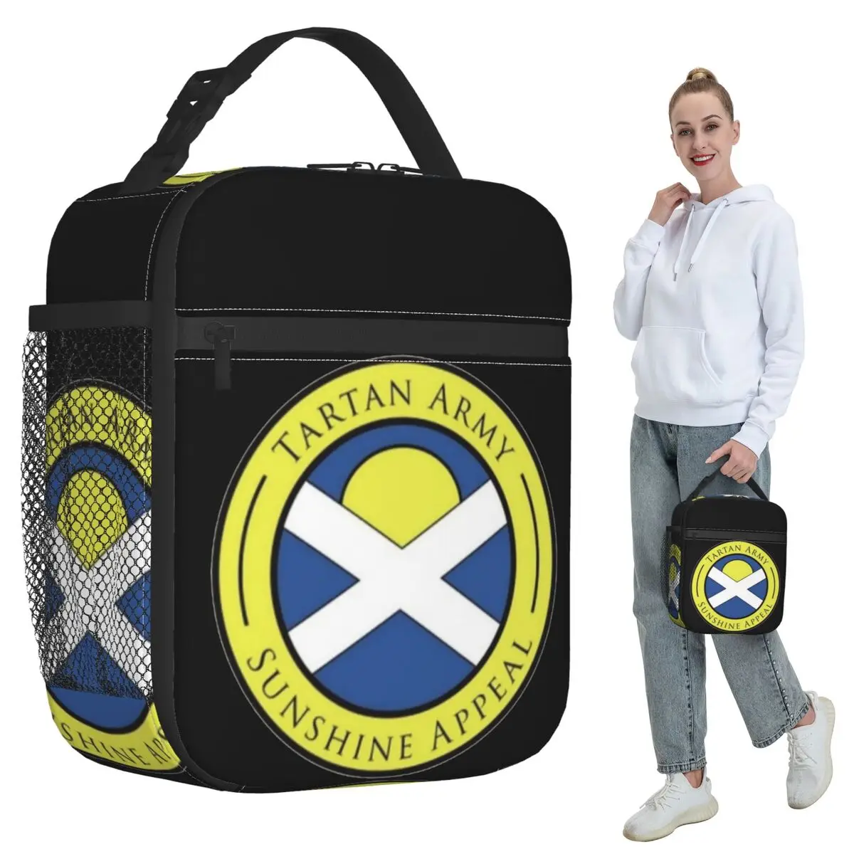Tartan Army Sunshine Appeal Insulated Lunch Bag for Women Office Cooler Thermal Food Box Tote Portable Lunch Boxes Container