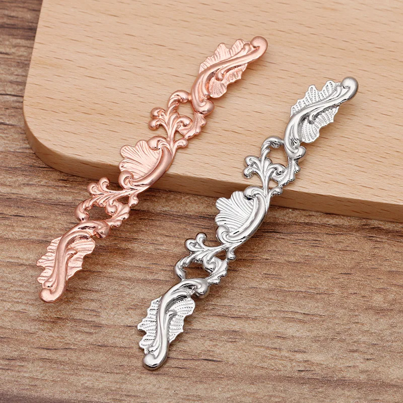 20pcs 7x78mm Brass Filigree Wraps Flower Connectors Metal Crafts Gift Decoration DIY Findings Jewelry Making