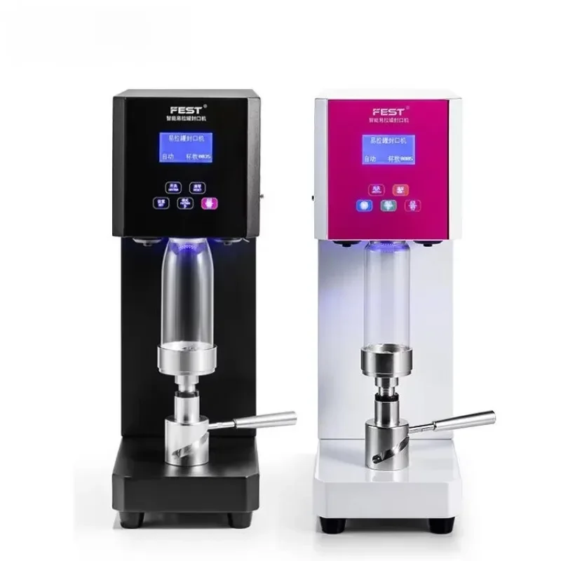Semi-Automatic Handheld PET Can Seamer, Manual Beverage Can Sealing Machine for Beer, Soda and Other Round Plastic Cans
