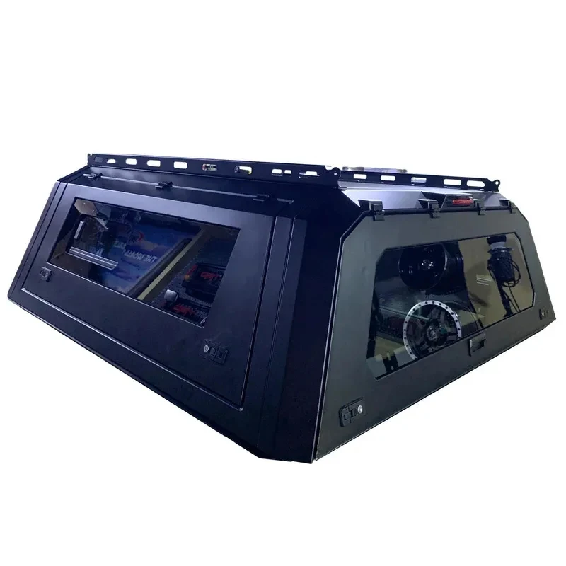 Best Selling4X4 Pickupk Truck Canopy Customizable   tundra 5.5ft 6.5ft Aluminum/Steel Topper with Glass windowsHigh Quality