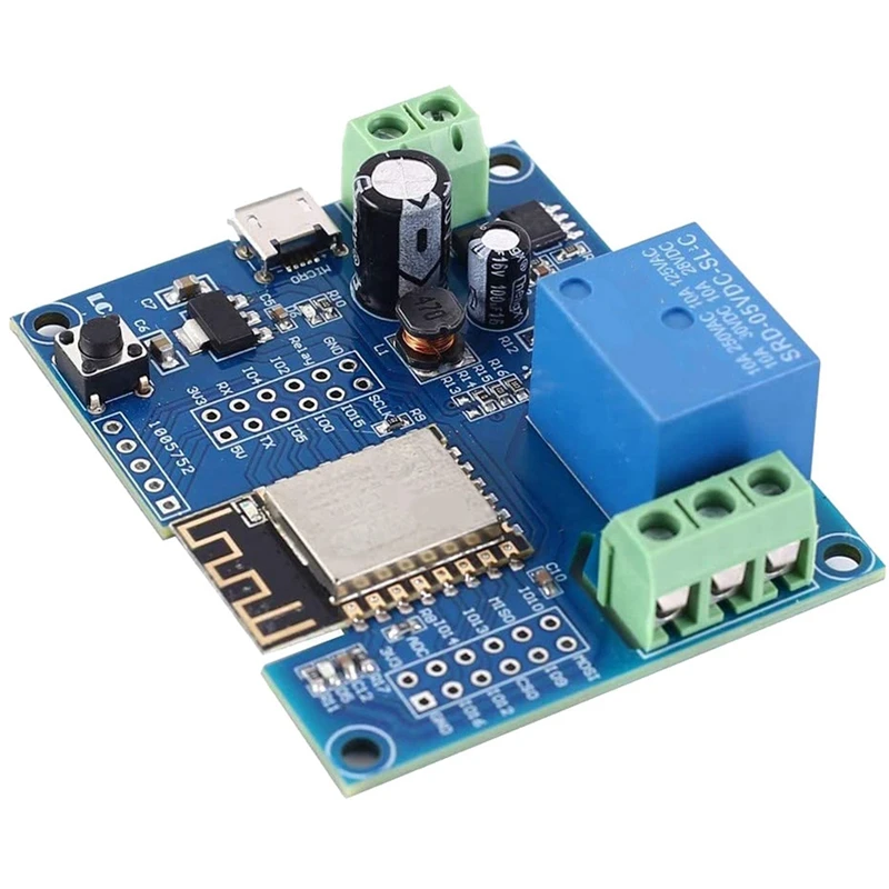 10x módulo do controlador do relé de wifi, dc 5v 8v-80v esp8266 módulo de controlador sem fio ESP-12F para iot casa inteligente app