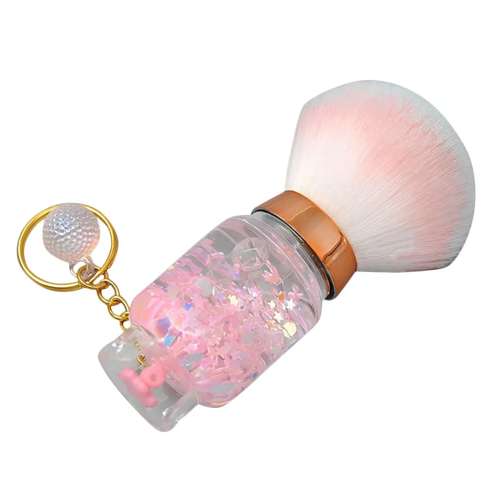 فرشاة البودرة لبودرة أحمر الخدود السائبة، هايلايتر للوجه، أداة صغيرة محمولة، شعيرات ناعمة للعناية بالبشرة