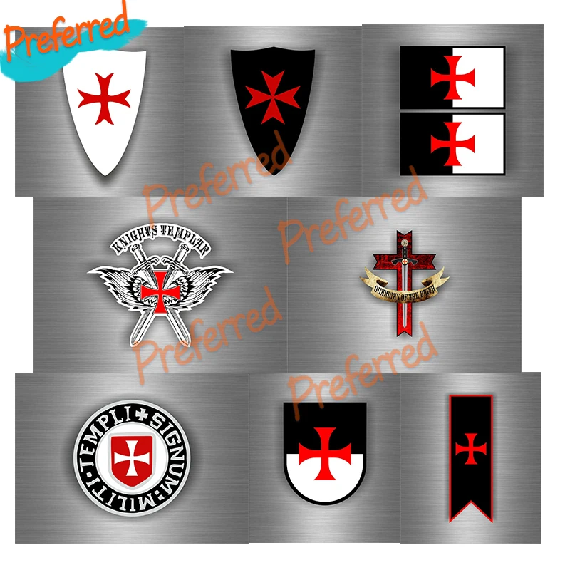 Sticker Car Motorcycle Malta Shield Decal Ten Knights Creative Car Sticker Vinyl Auto Parts Window Car Styling Decal PVC