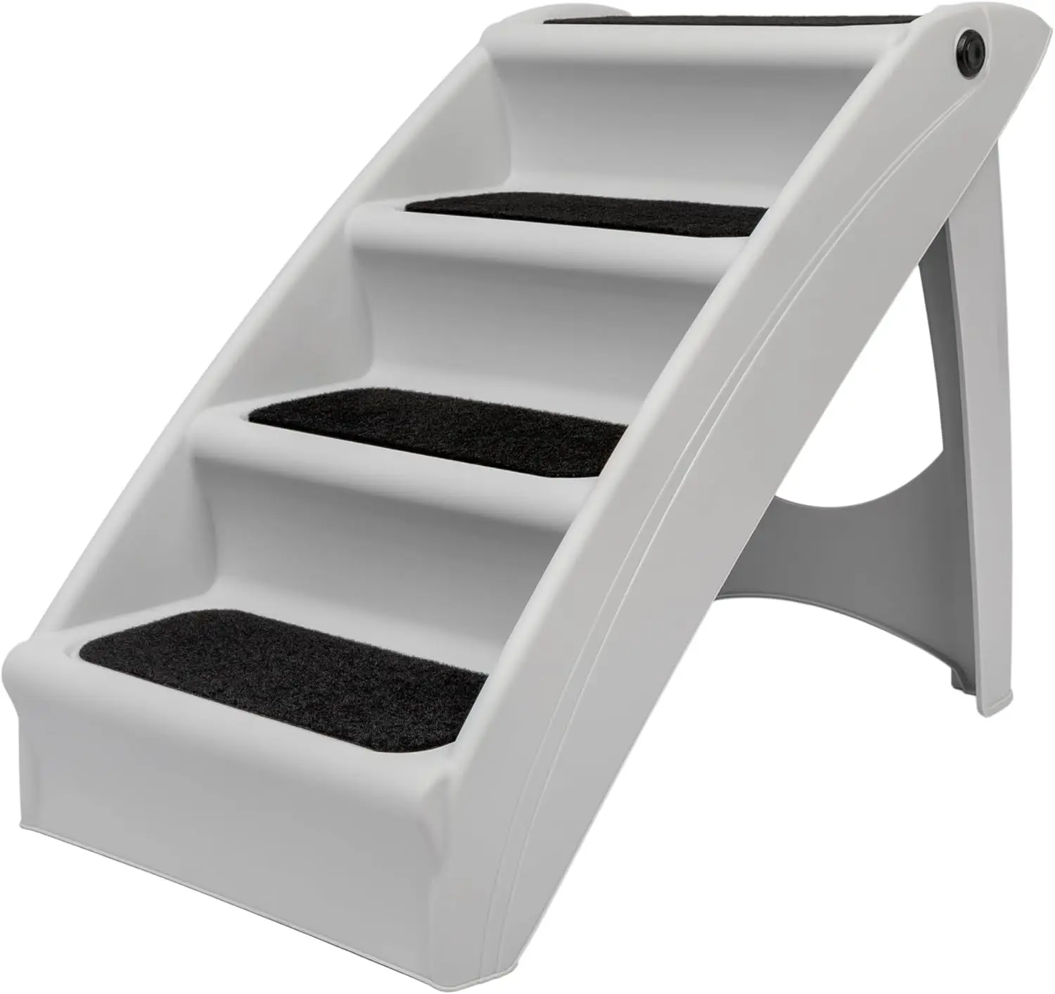 

Foldable Pet Stairs for Dogs and Cats, Portable Steps for Bed, Couch & Car, Grey, 25 Inch
