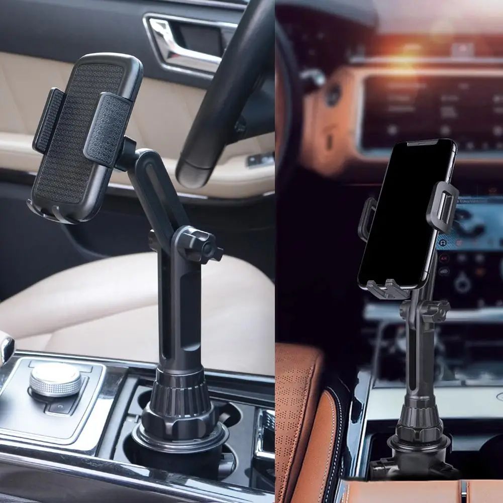 New High-end Car Cup Phone Holder Mobile Phone Stand Adjustable Support Update Cellphone Mount Long  Version Cradle Goosene G4O2