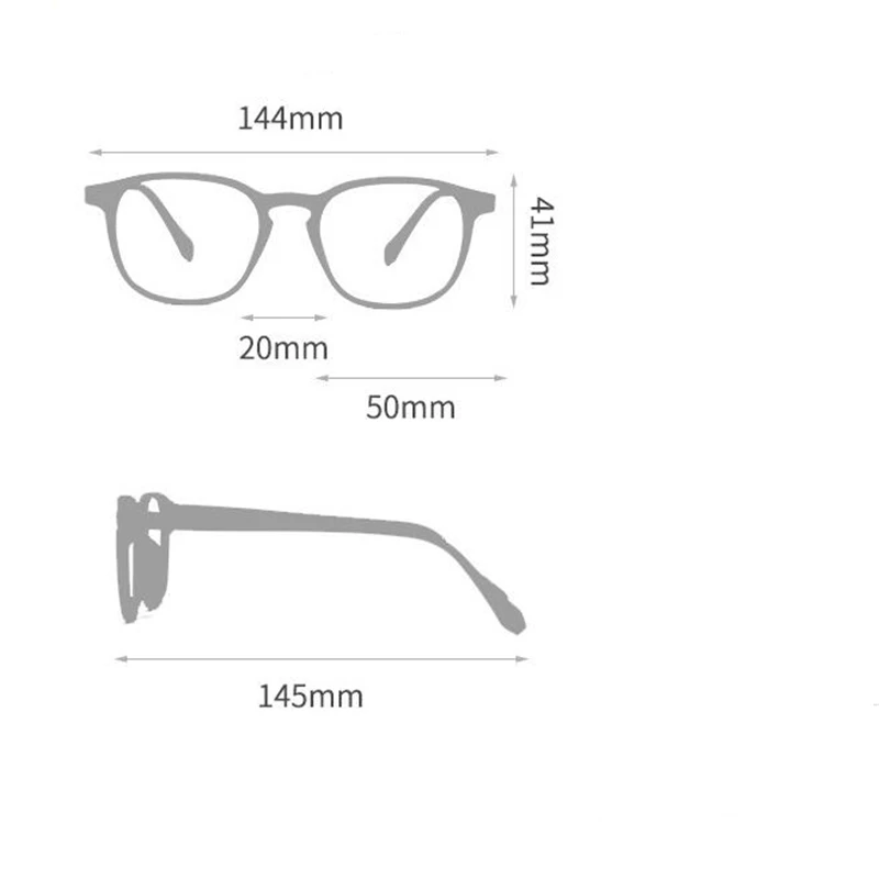 -0.5 -0.75 To -6.0 TR90 Square Customize Prescription Eyeglasses Women Men Anti-reflective Student Finished Glasses Nearsighted