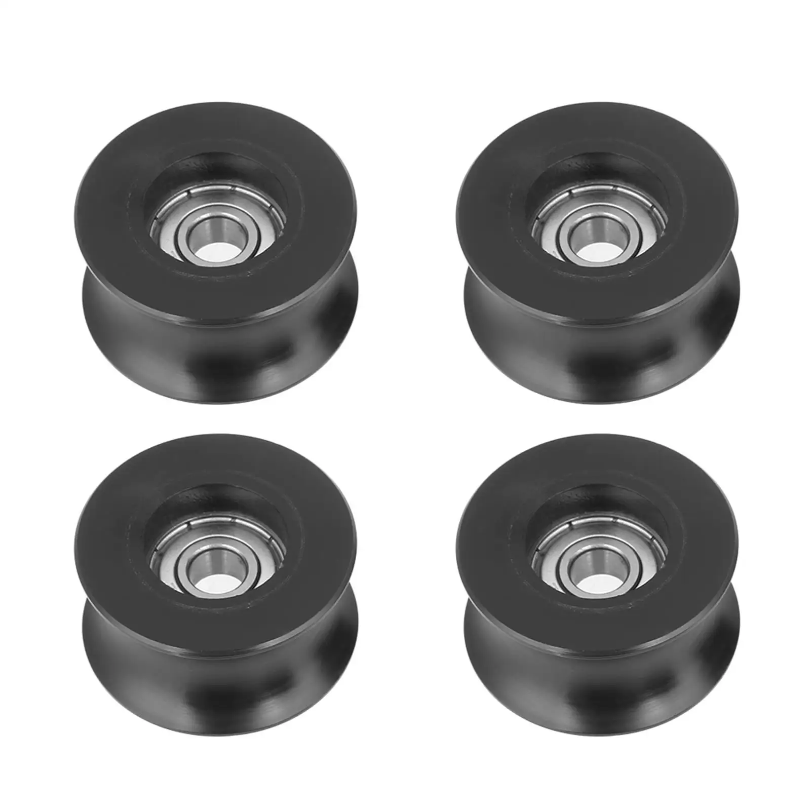 4Pcs 0840UU U-Type Ball Bearing Pulley Wheel 8x40mm for Wire Rope Door Lifting, U-Groove Guide Roller