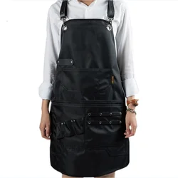 Waterproof Barber Shop Restaurant Baking Beauty Salon Painting House Kitchen Accessories Cleaning Uniform Leather Straps Apron