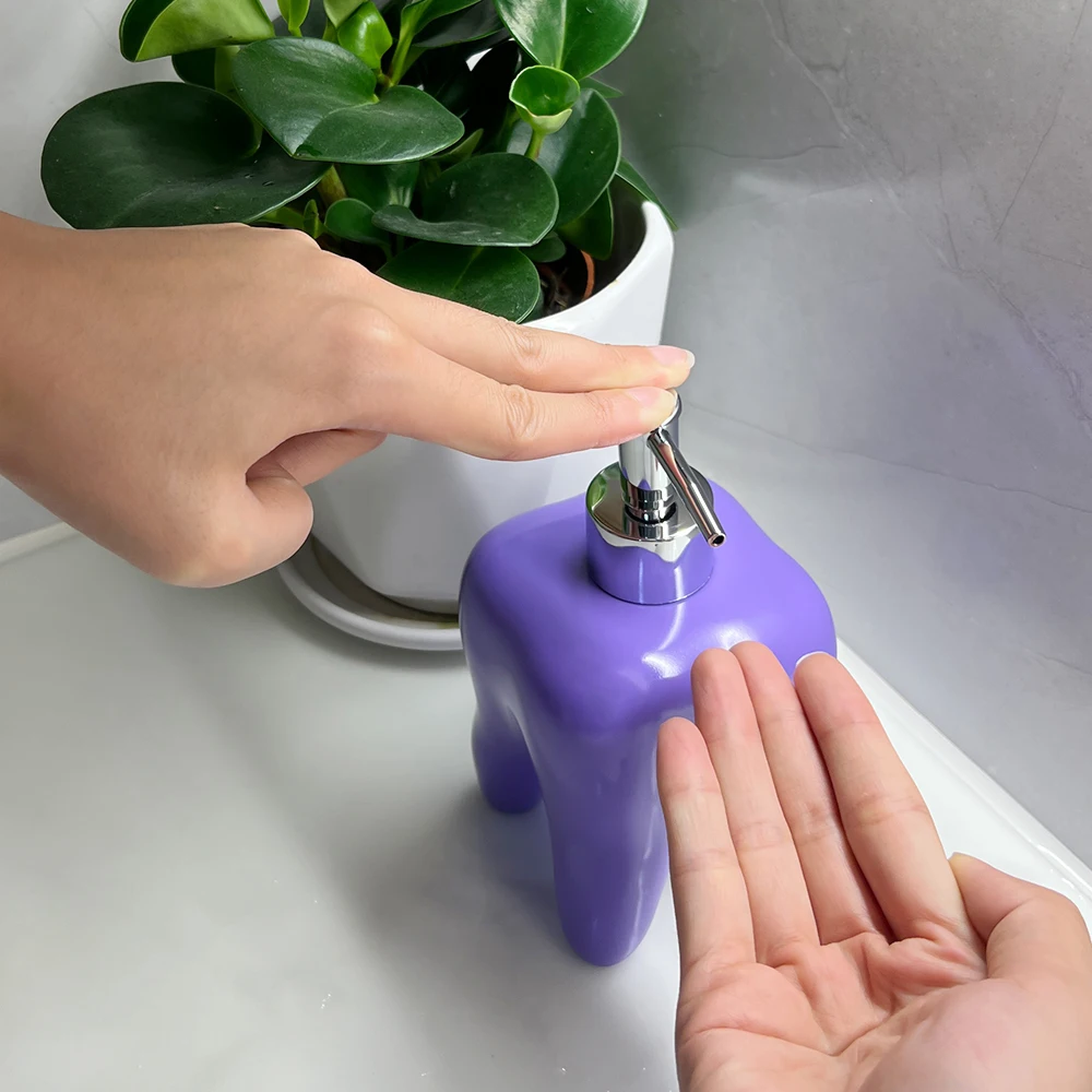 Tooth Shape Design Press Type Bottle Body Wash Dish Liquid Soap Dispenser Shampoo Storage Bathroom Supplies Decorations Bottles