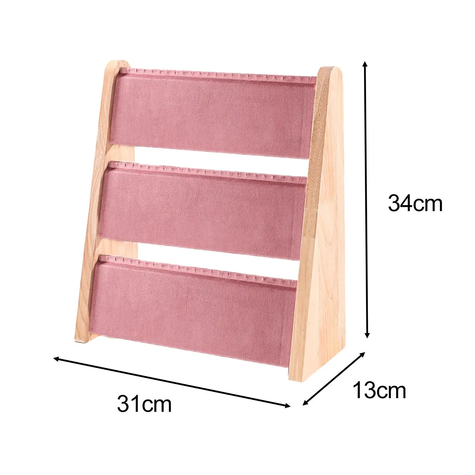 Necklace Display Holder Lightweight Solid Wood Jewelry Organizer Rack for Countertop Chains Showcase Dresser Shop Showroom