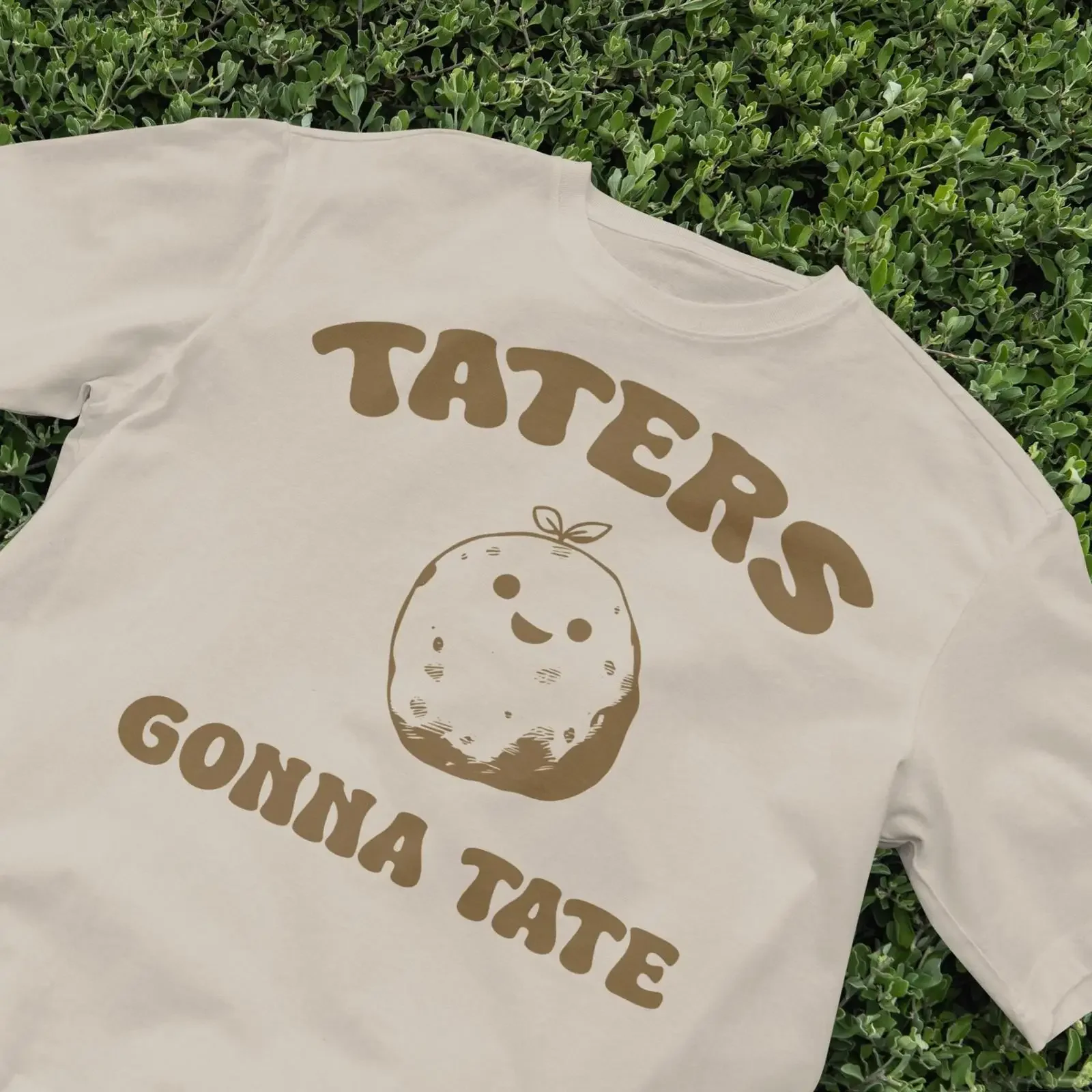 Taters Gonna Tate Cute Kawaii Potato T Shirt Retro 90s Vintage Aesthetic Sarcastic Humor Whimsical Casual Top vintage Washed