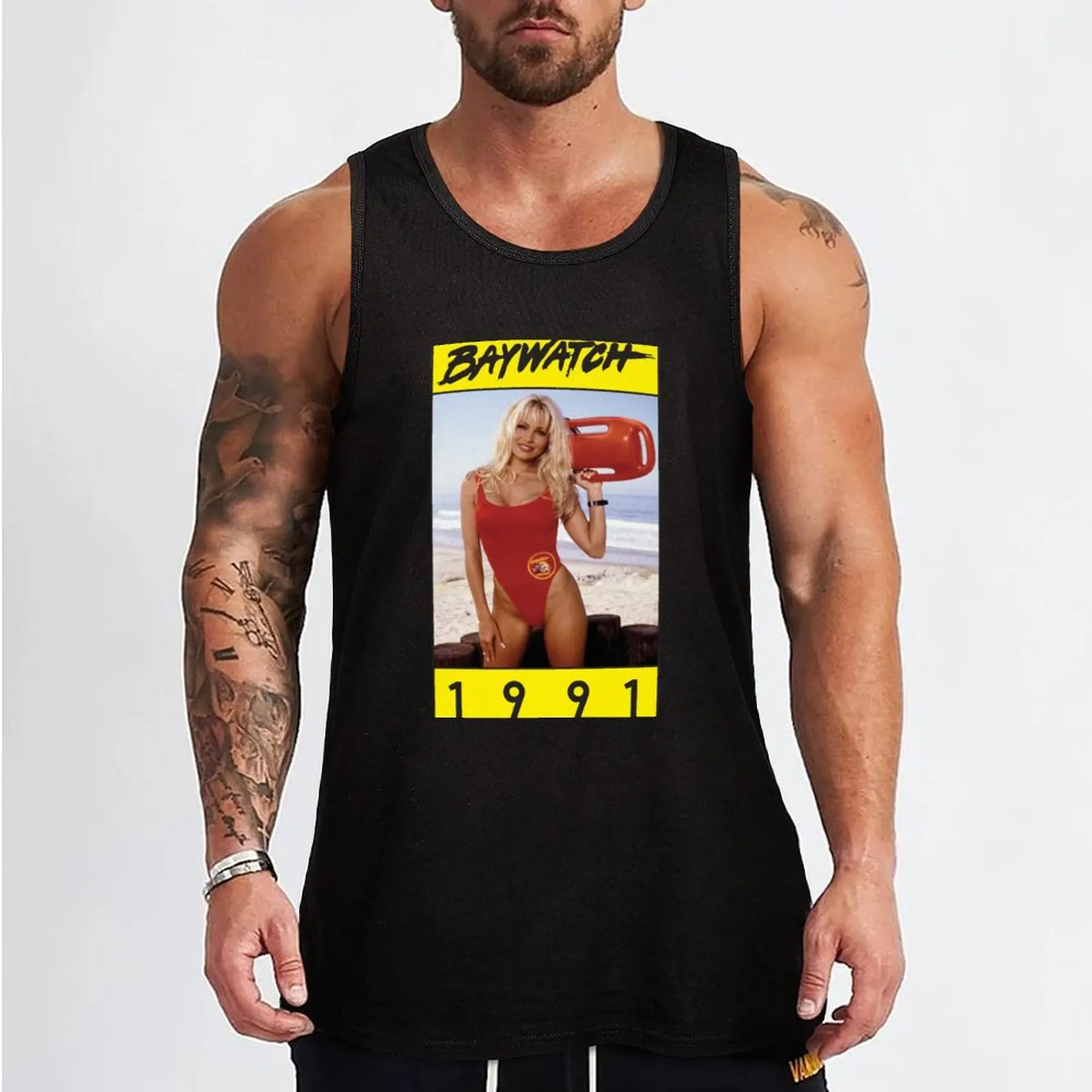 Baywatch-1991 Tank Top Sports clothing sleeveless jackets tops fitness clothing for men