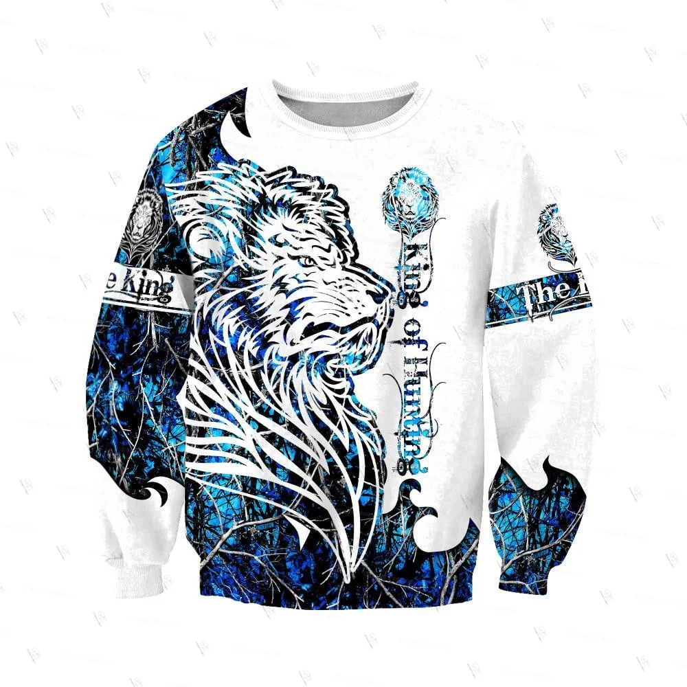 Custom Name Animal King Lion Jesus Cosplay Tattoo Vintage Retro Unisex 3DPrint Harajuku Pullover Funny Casual Jacket Hoodies X20
