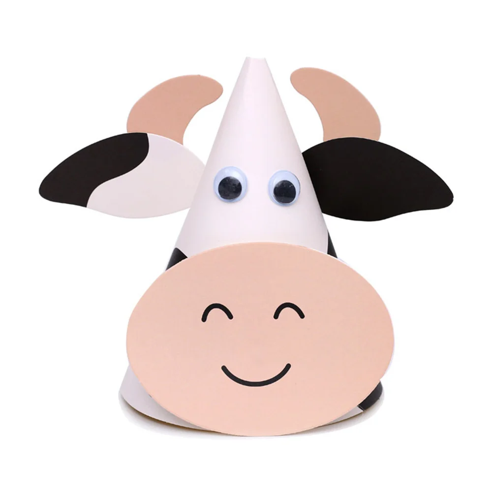 

5pcs Diy Birthday Hats Animal Shaped Party Hat Decorations Festive Costume Accessory Photo Props Birthday Cap