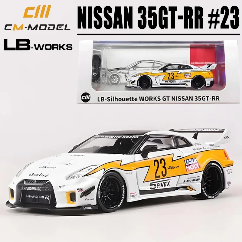 CM 1/64 Nissan LBWK GTR 35RR Silhouette #23 lega giocattolo veicolo a motore Diecast modello in metallo regali