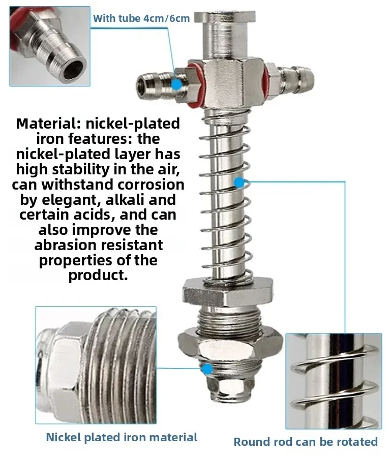 ‌M10/M12 Thread Robotic Vacuum Cup - Dual Inlet Buffer Mount for Industrial Robot Arms & Automation Systems