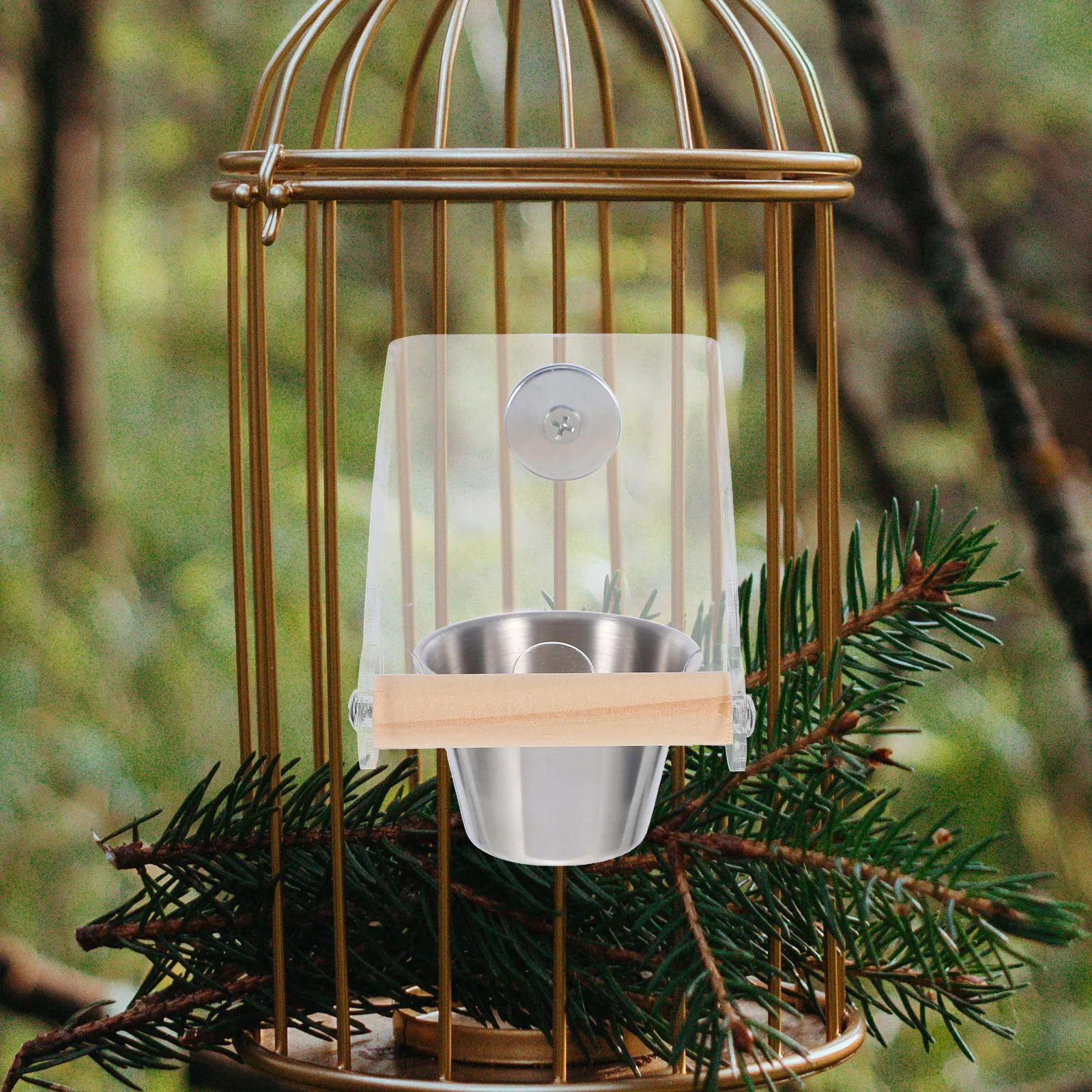 

Automatic Bird Feeder Transparent Spillproof Food Container Parrot Feeder Pet Feeding Device Bird Cage Accessories