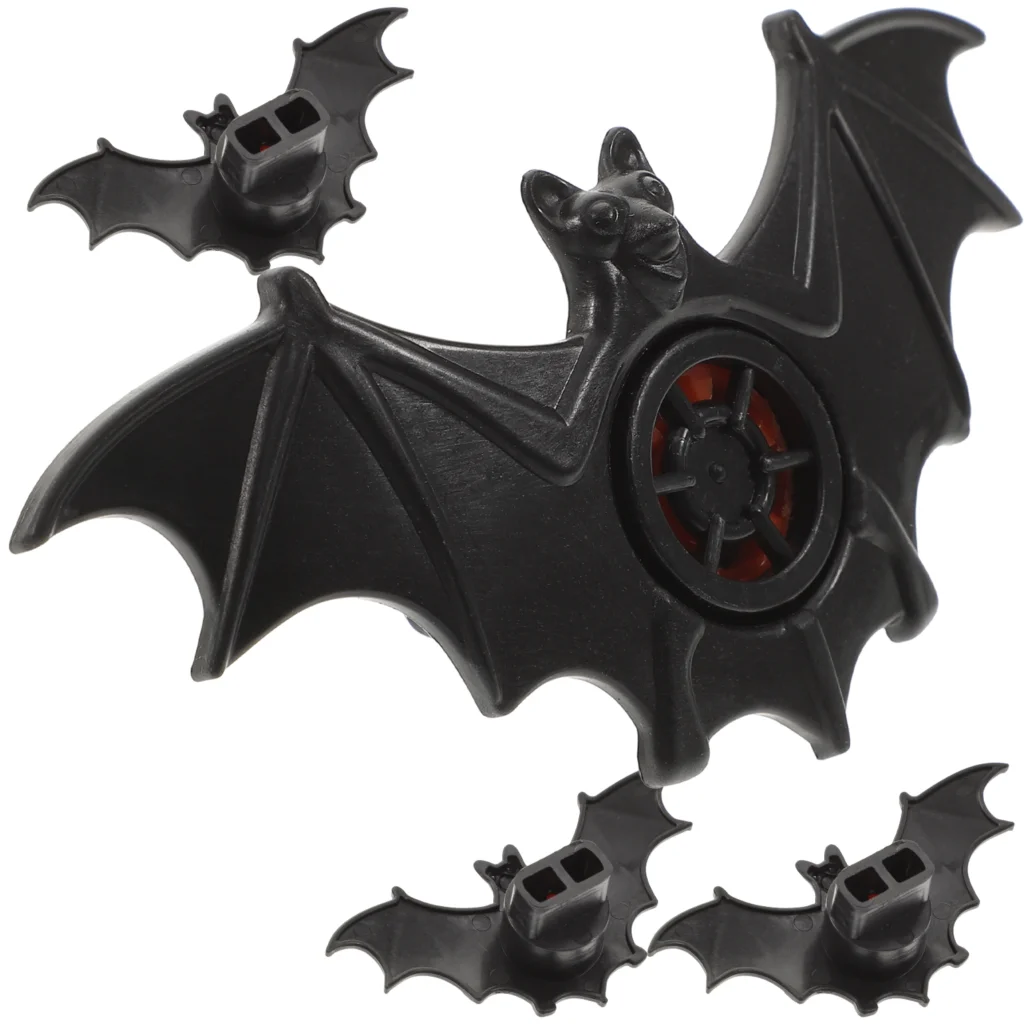 5 Pcs Novelty And Fun Children's Bat Toys Halloween Whistle Whistle Decorations Plastic Bats Halloween Party Toys Supplies