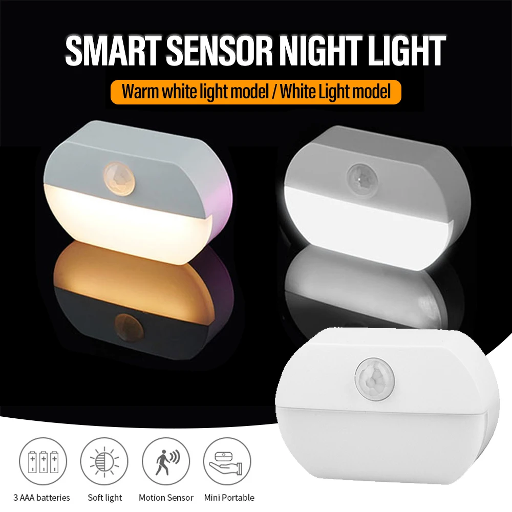 

D5 Body Sensor Night Light Smart Sensor Light Bedside Night Light Smart Sensor Multiple Kids Room Lighting Sticky Installation