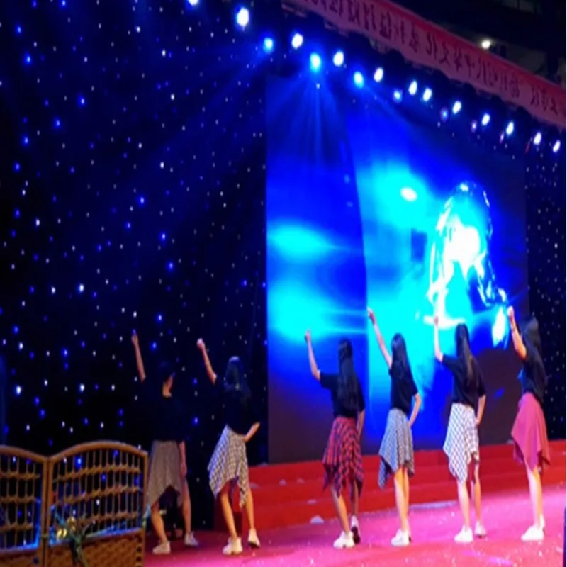 Customized LED Background Cloth Star Starry Sky Backdrop Curtain With DMX512 Controller For Wedding Wall Decoration Supplies