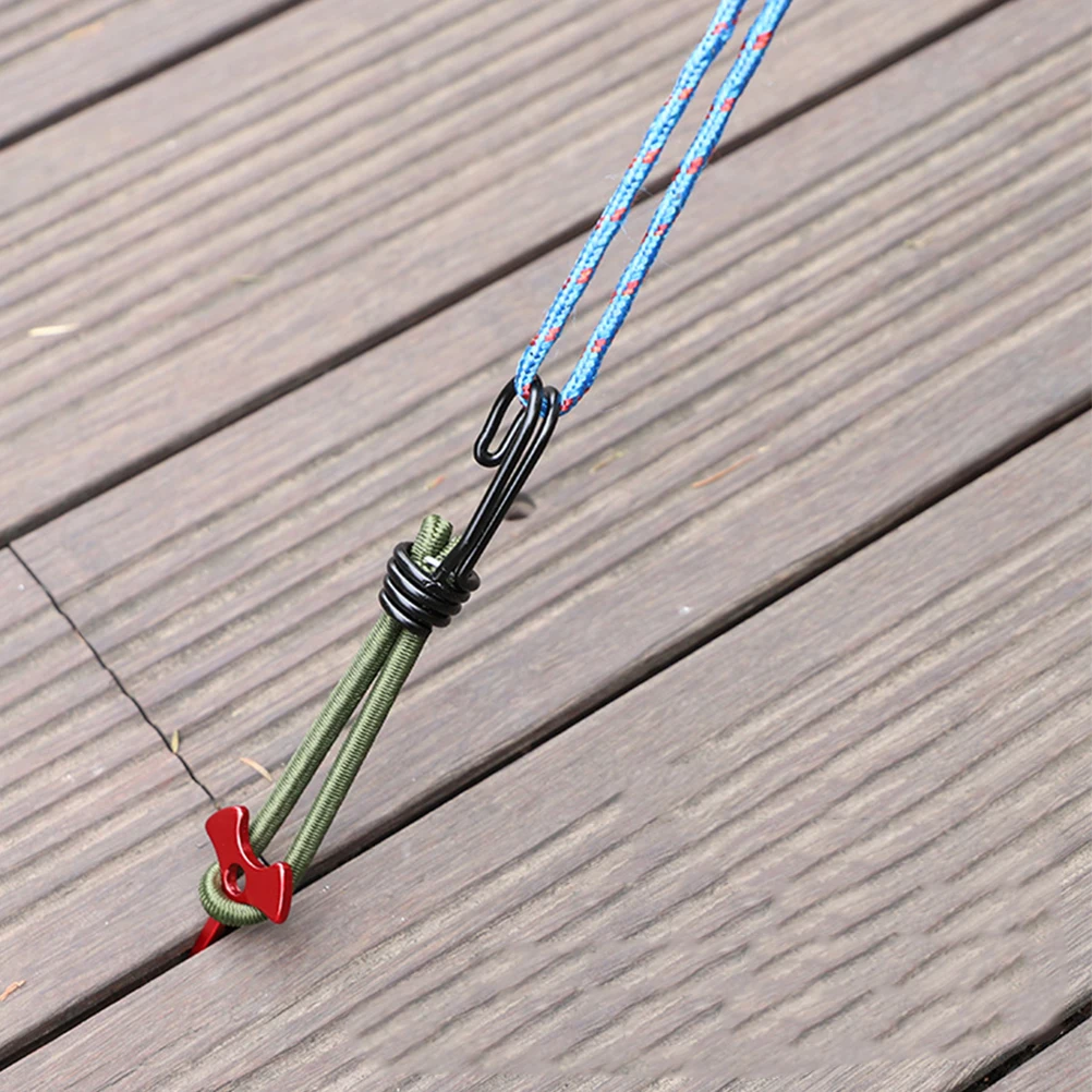 

4 Pcs Rope Fixing Camping Tensioner Clothesline Elastic Tent Heavy Duty for Tarp Buckle