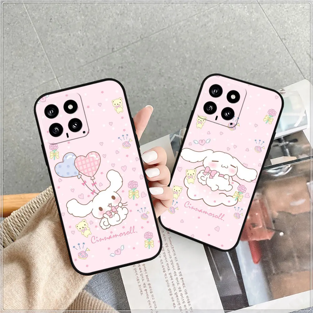 Cartoon Cinnamoroll Phone Case For Xiaomi POCO F5 F4 F3 F2 F1 X5 X4 X3 X2 M5 M4 M3 M2 GT PRO NFC 4G 5G Silicone Shockproof Cover