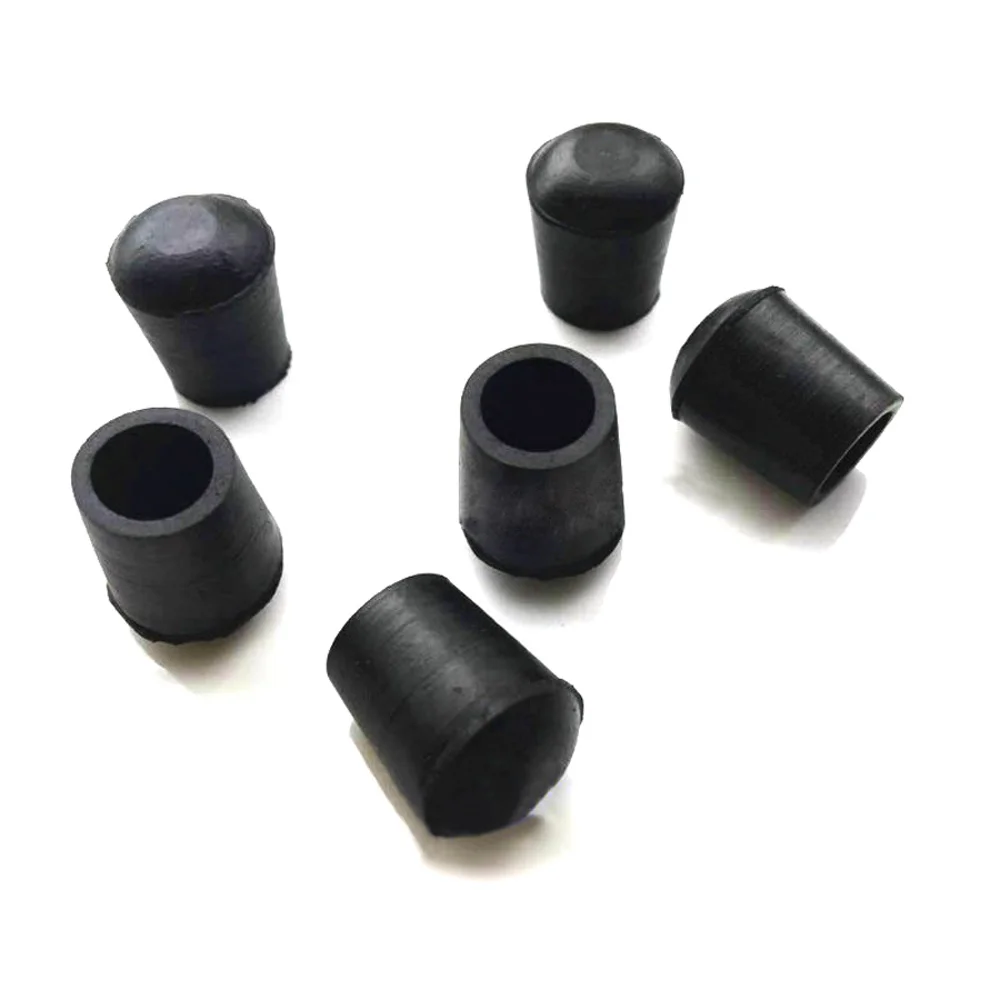 Cápsulas protectoras de extremo de tubo de sujeción para mesa de pie de silla de goma negra de 2/10 piezas 10 12 15 16,45mm