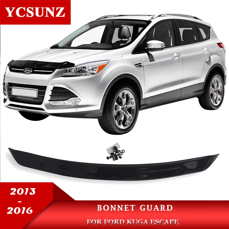 Acrylic Bonnet Guards For Ford kuga Escape 2013 2014 2015 2016 Bug Shield Hood Deflectors Guard Car Accessories