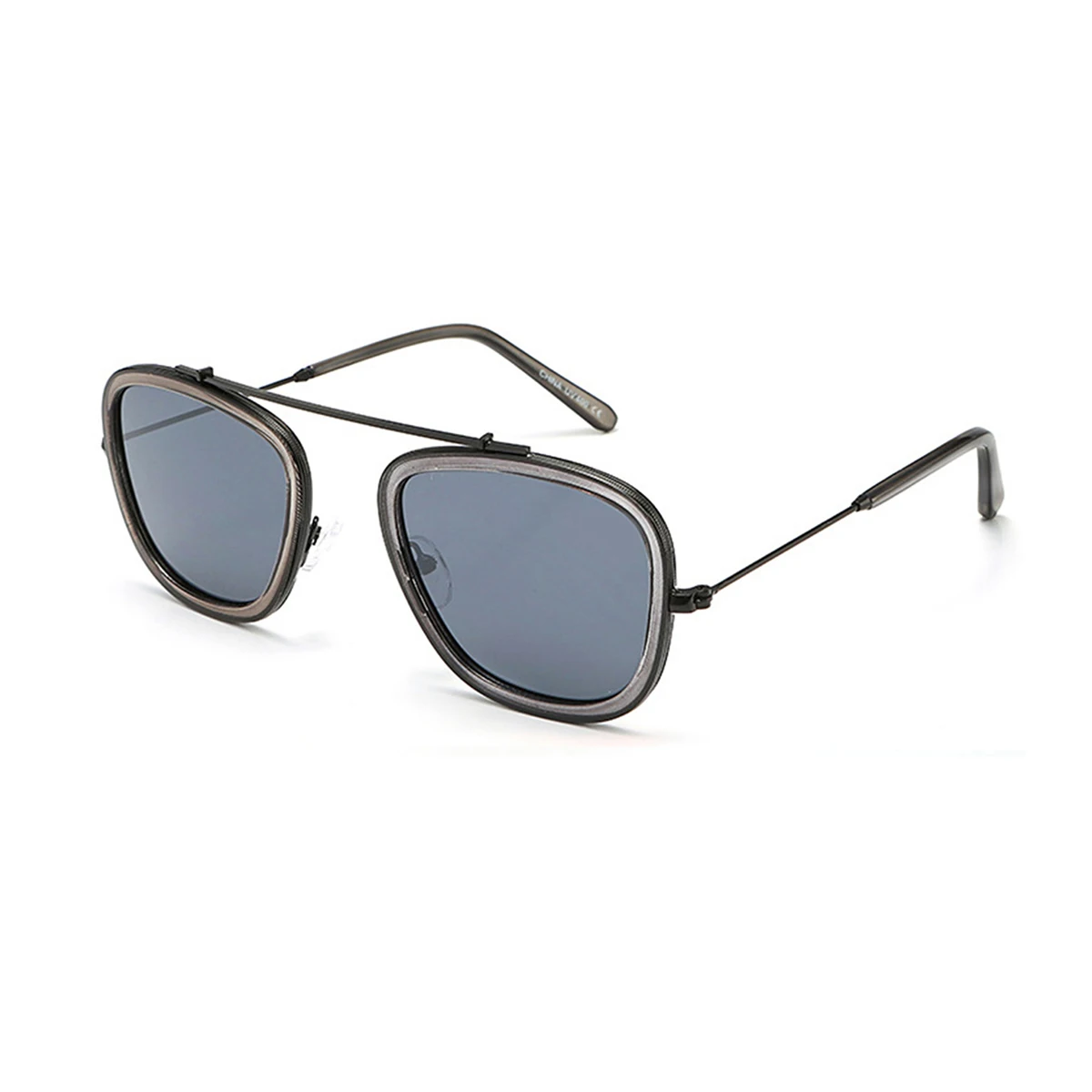 ‌ 2026 Neue modische Piloten-Sonnenbrille für Männer und Frauen, Gunmetal-Rahmen, graue Linse, UV400-Schutz, leicht