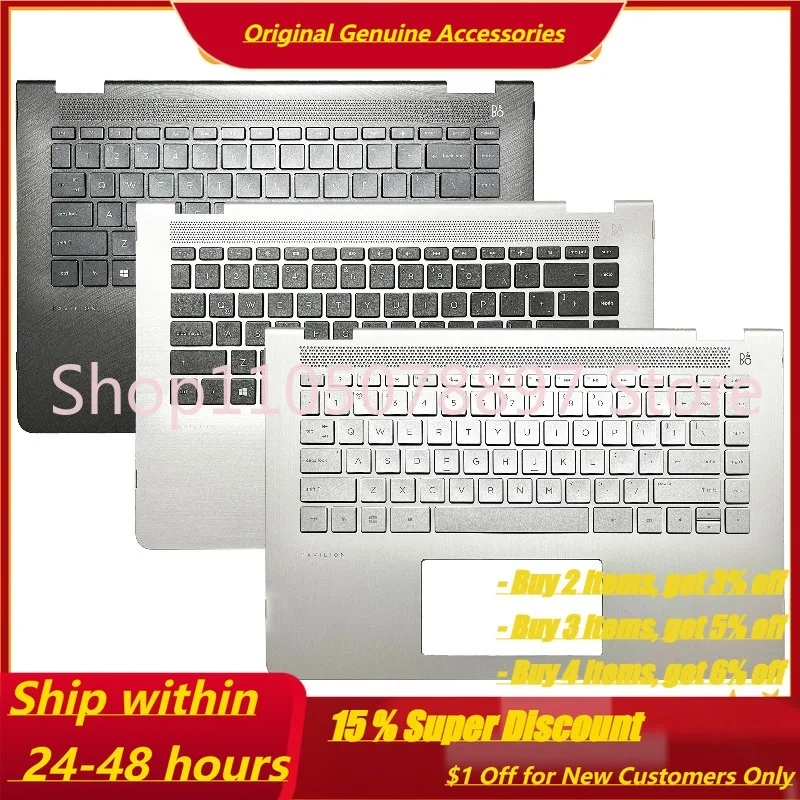 Para HP Pavilion X360 14-BA TPN-W125 C Shell Palm Rest Keyboard 924115-001