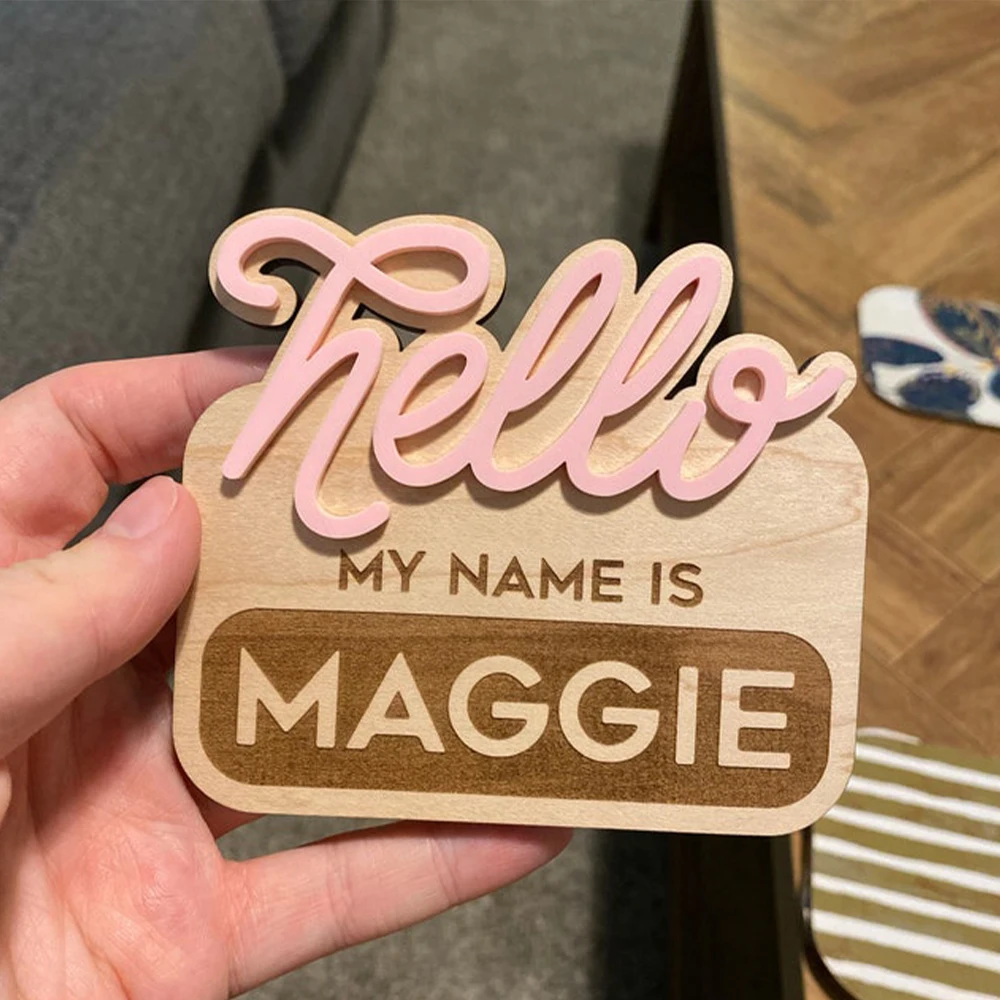 Personalized Baby Name Hello My Name Is Sign Baby Name Annoucement Custome Newborn Photo Prop Birth Annoucement Name Reveal Sign