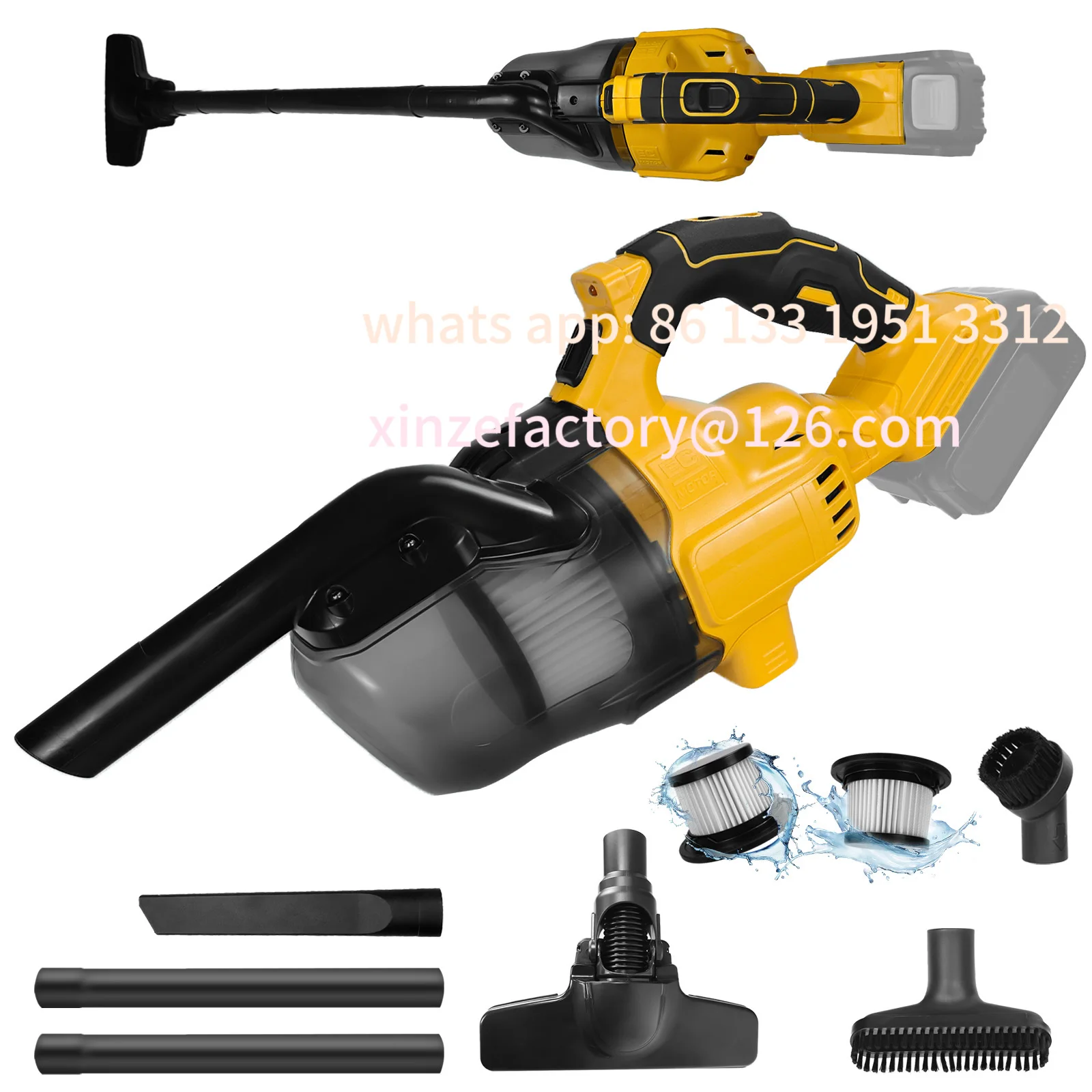 

Customizable 400W 20000Pa Cordless Vacuum Cleaner 5 in 1 Electric Vacuum Cleaner Floor Carpet Car Cleaning for Dewalt 20V Batter