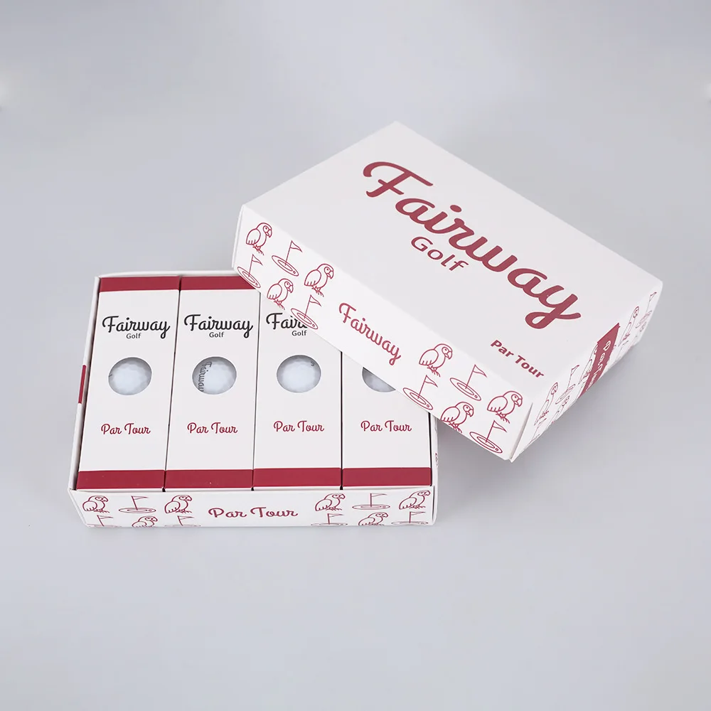 High Quality Gift Box Set 2-Layer Surlyn Golf Balls, Special Alignment Line Design Competition Golf Balls