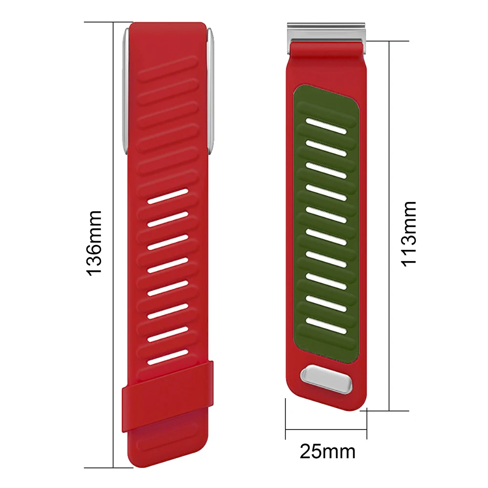 Lightweight Dual‑Color Silicone Strap For Whoop 5.0 Fitness Tracker,Sweat‑Resistant Sport Replacement Wrist Bracelet For Workout