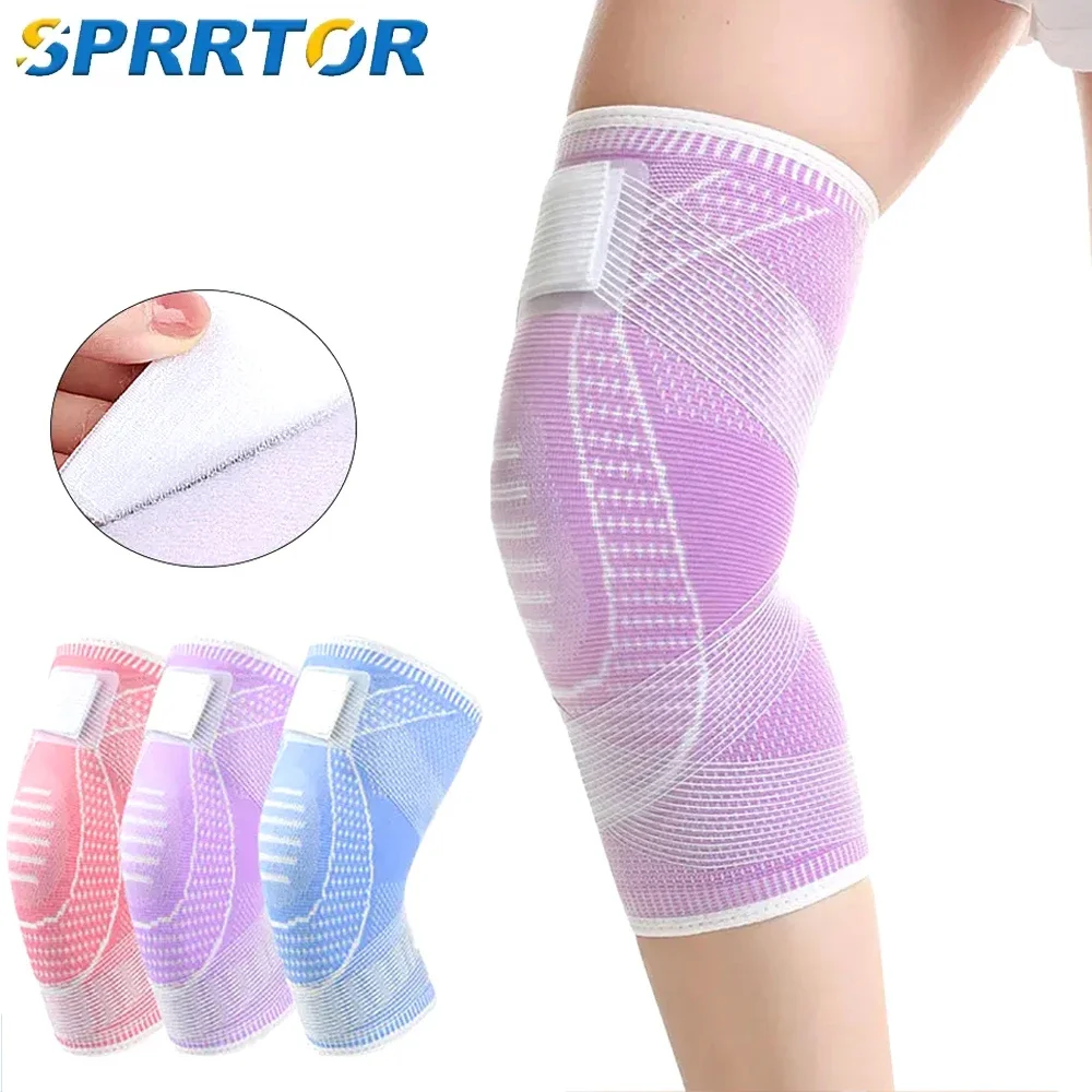 

1Pcs Sports Compression Knee Sleeve With Adjustable Strap - Knee Brace,Knee Support for Weightlifting,Workout,Running,Hiking